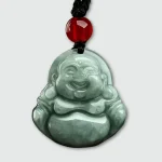 Amulette Bouddha en Jade Vert
