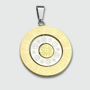 Amulette Bouddhiste Om Or Rond