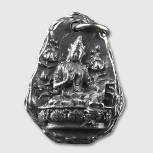 Amulette Bouddhiste Porte Bonheur en Argent