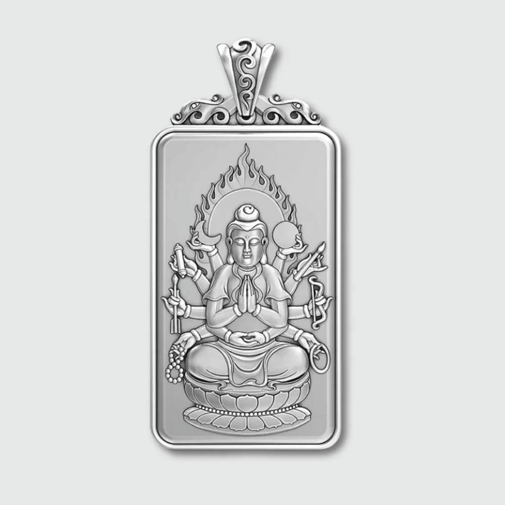 Amulette Bouddhiste en Argent