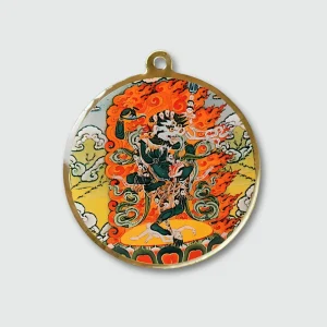 Amulette Tibétain Lion Thangka