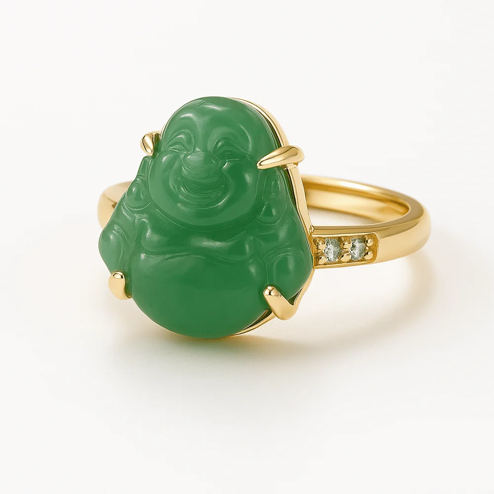 Bague Bouddha en Pierre de Jade