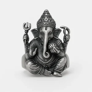 Bague Acier Ganesh