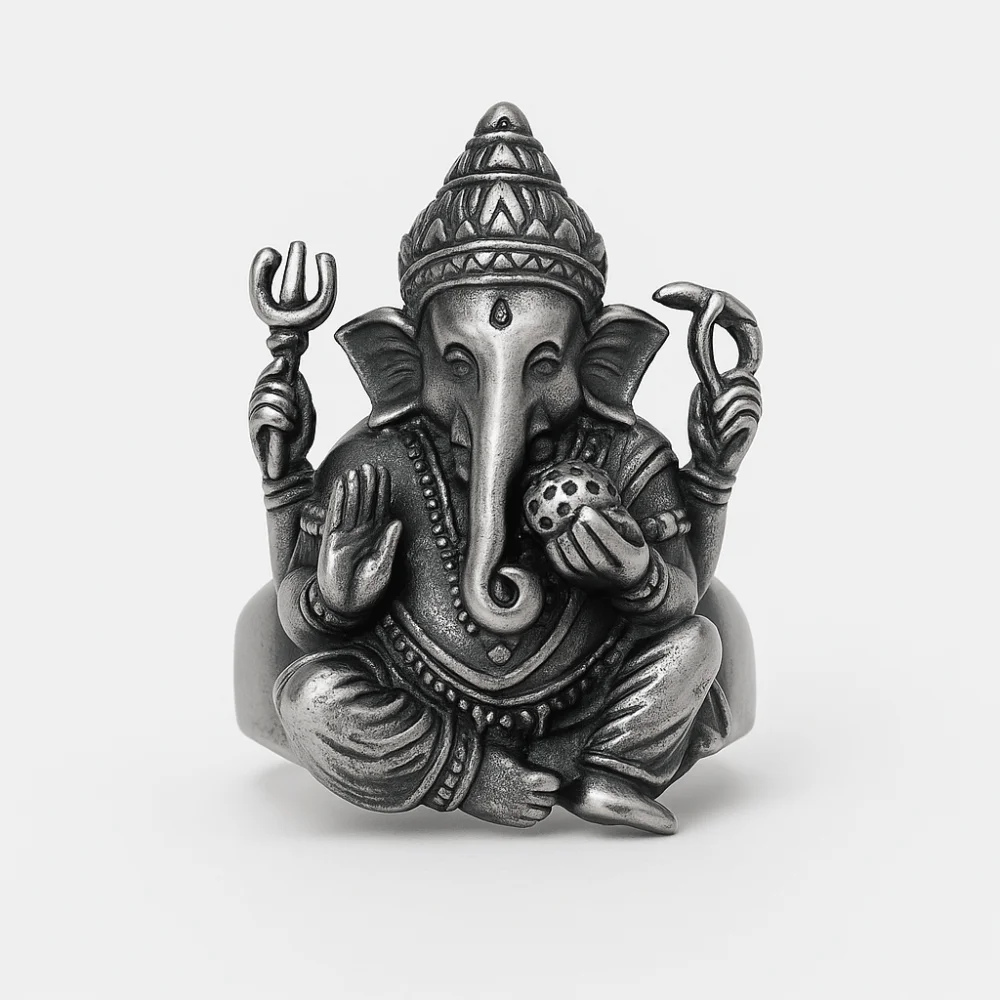 Bague Acier Ganesh