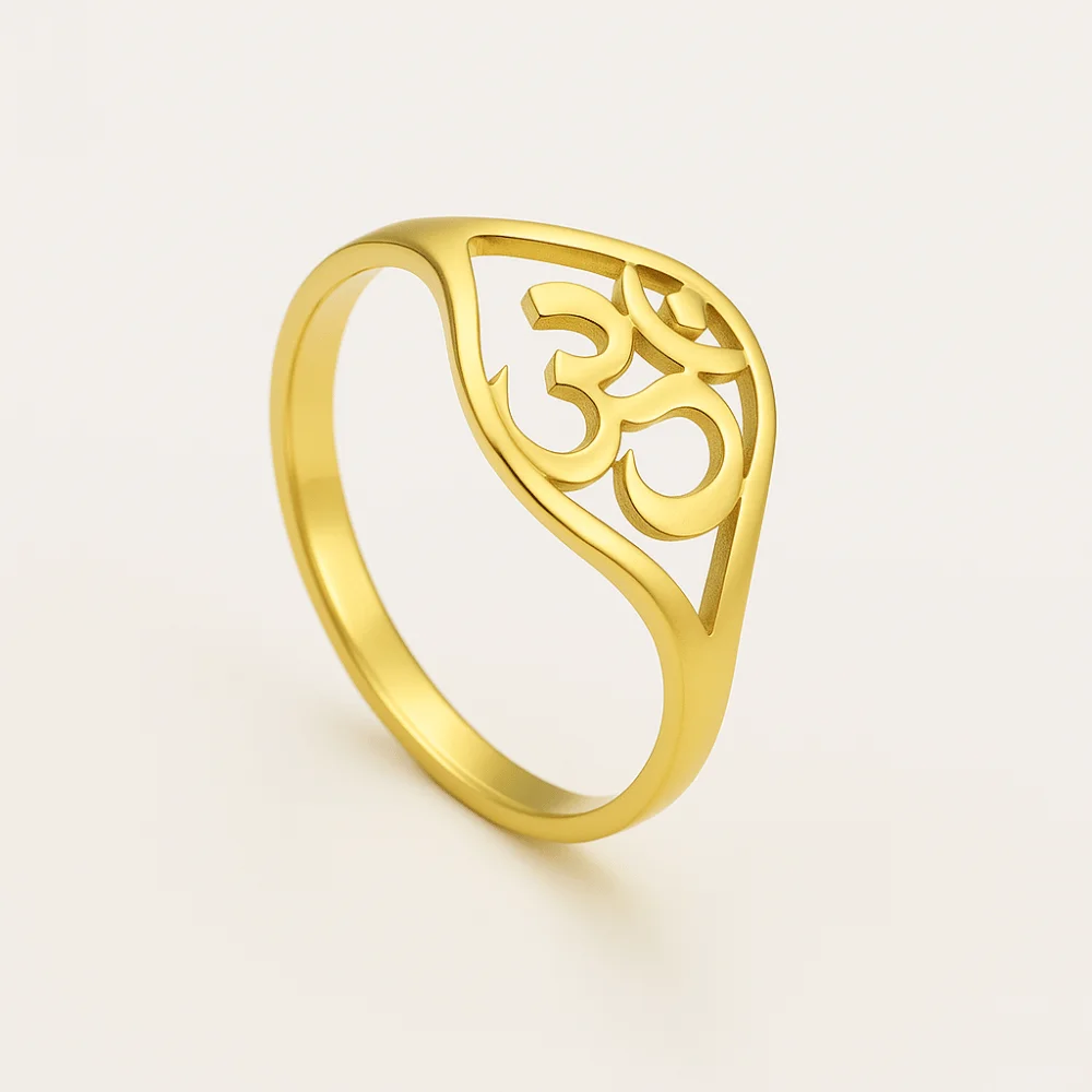 Bague Om Or en Acier Inoxydable