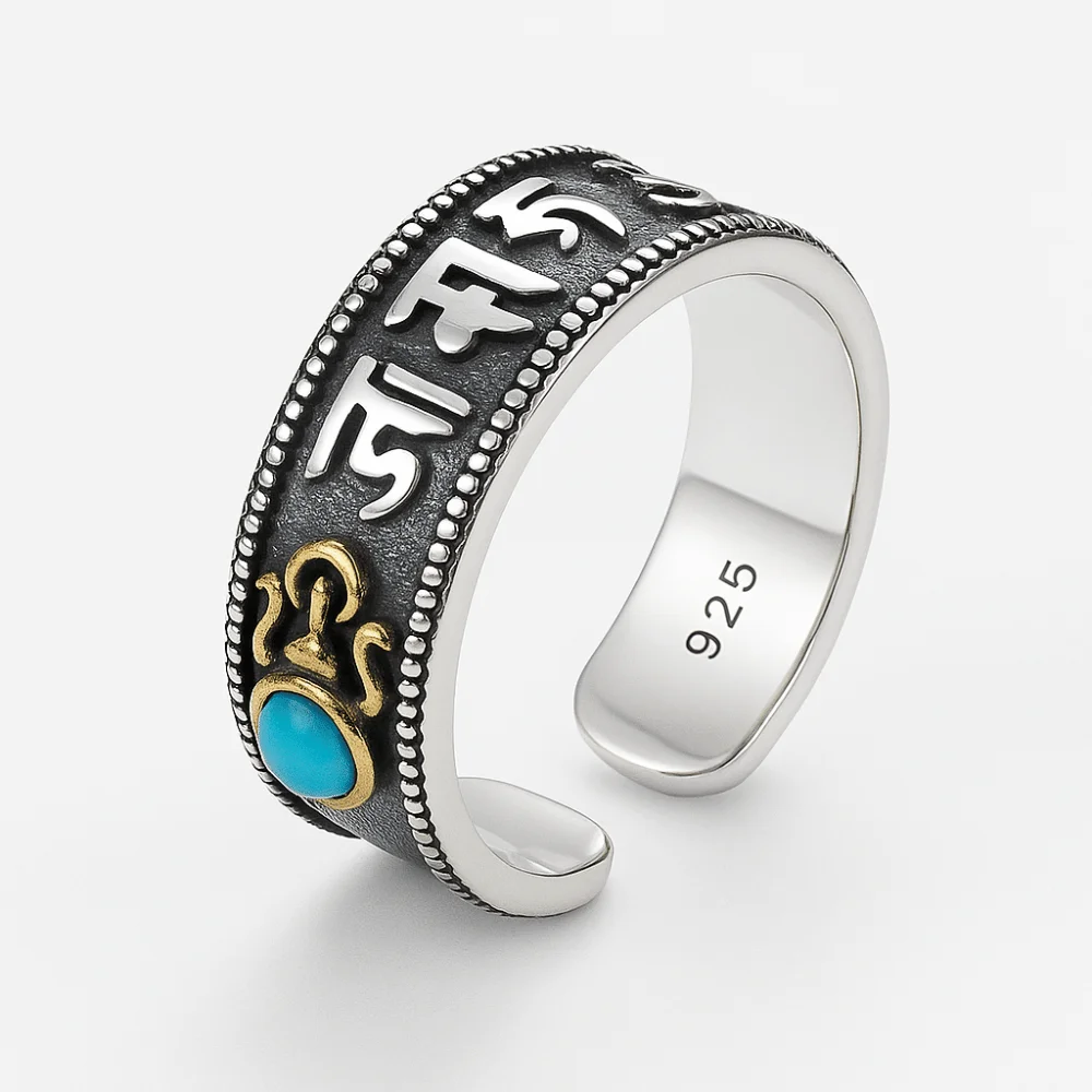 Bague Tibétaine en Argent