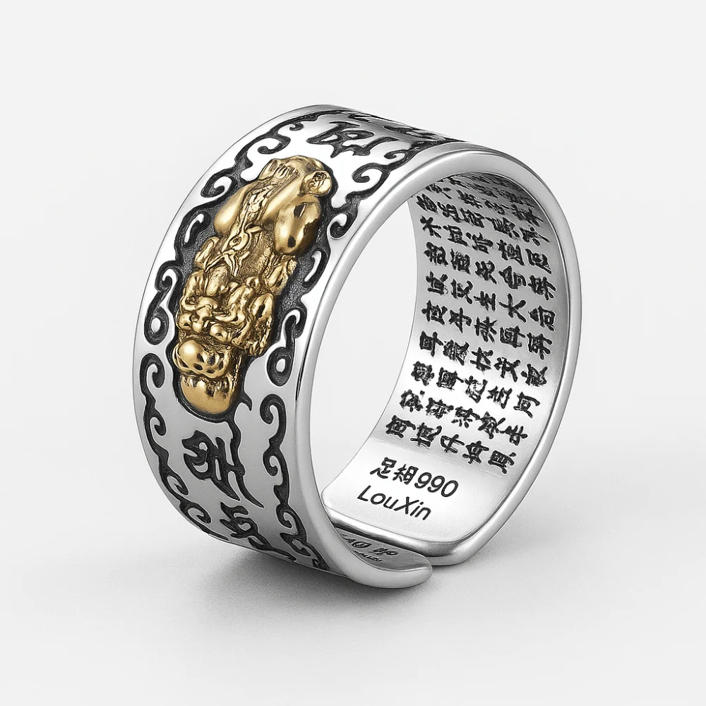 Bague Feng Shui Pixiu Mantra