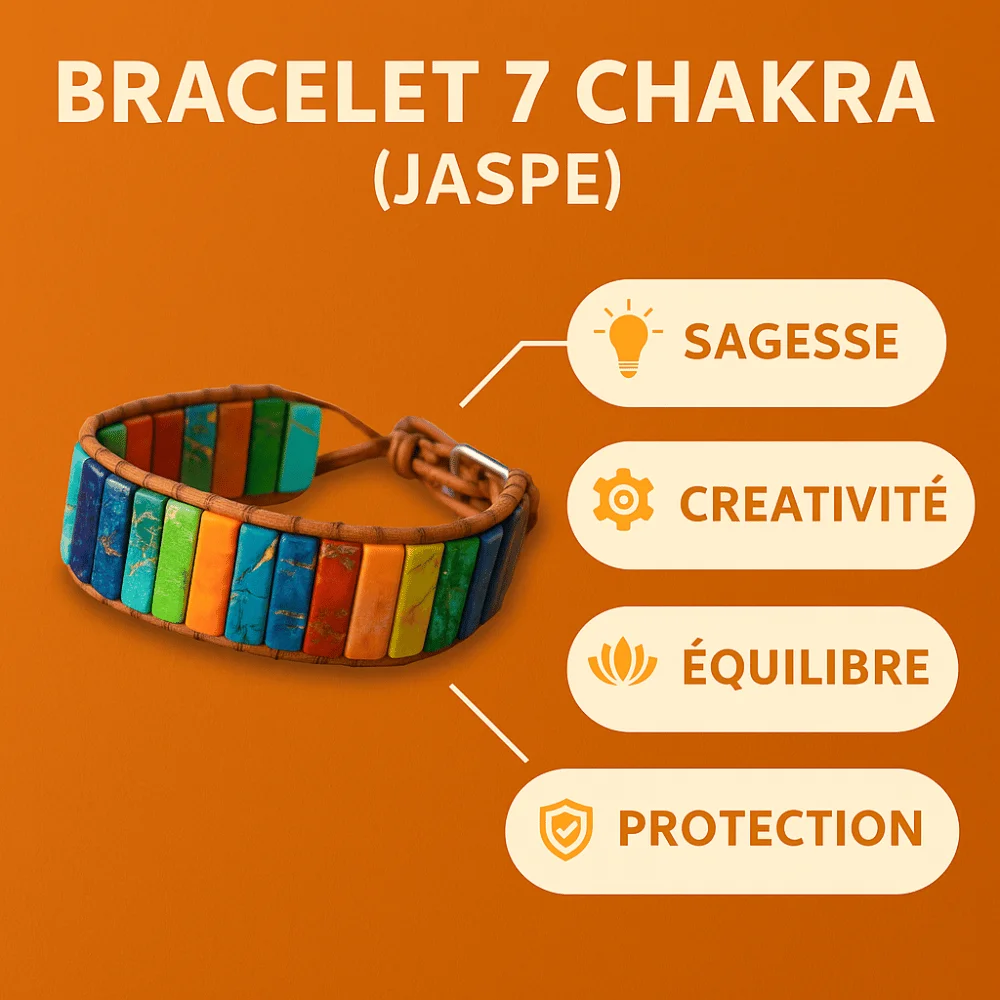 Bracelet 7 Chakra en Jaspe