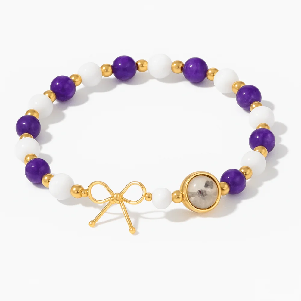 Bracelet Amincissant Améthyste & Pierre de Lune