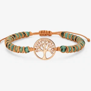 Bracelets tressés Arbre de vie en Jaspe Africaine