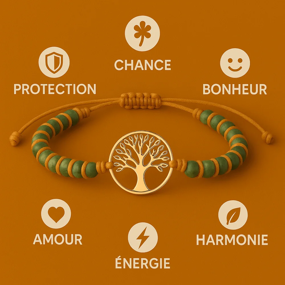 Détails du Bracelet Tressé Arbre de Vie