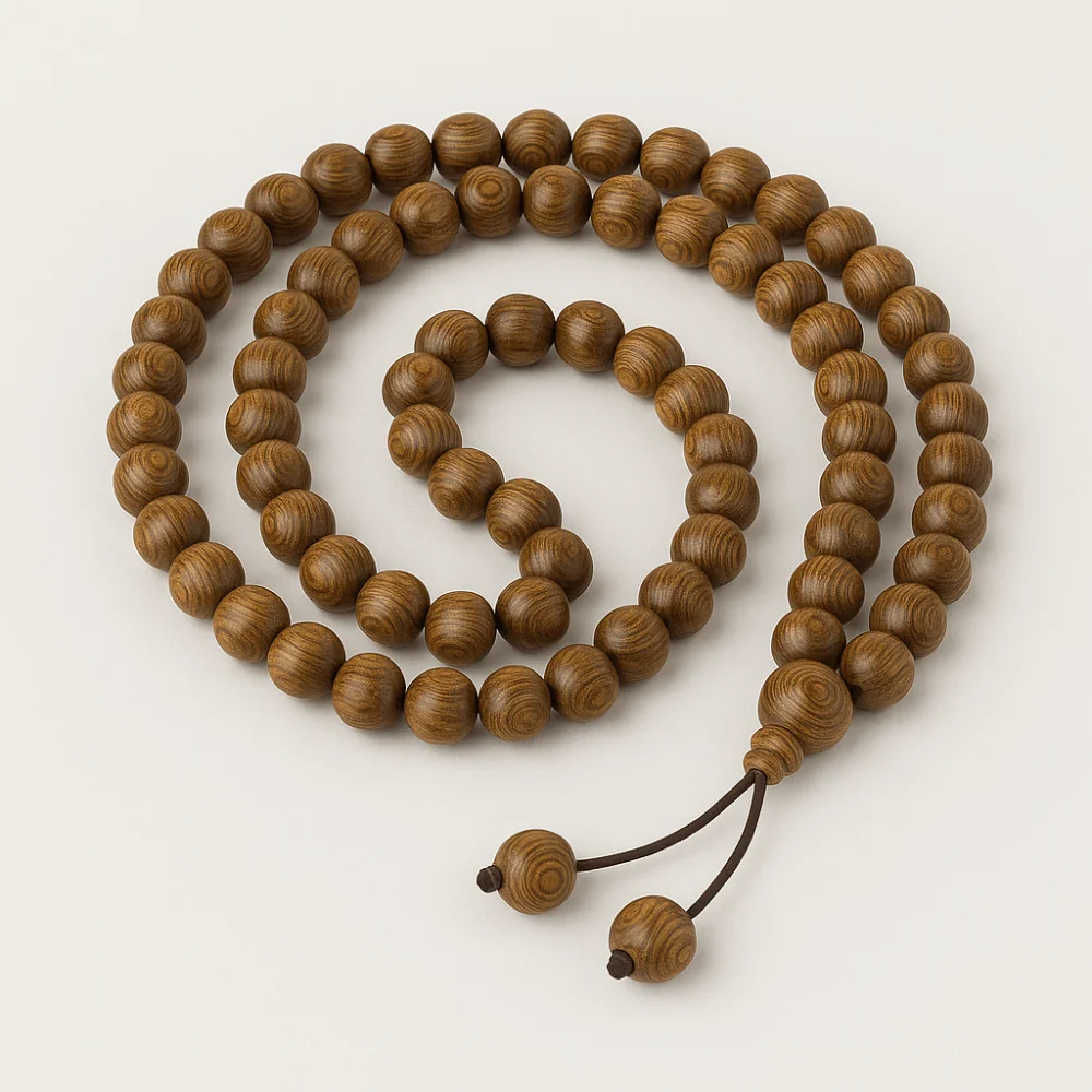 Collier Mala Tibétain en Bois