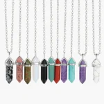 Collier Pierre Hexagonale