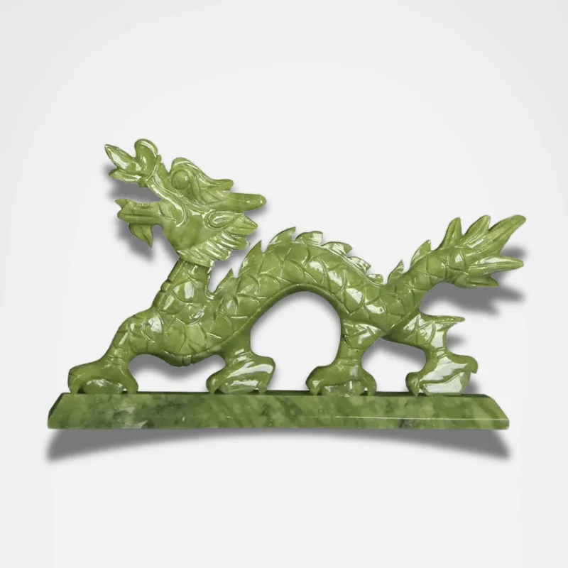 Dragon du zodiaque chinois en pierre de Jade