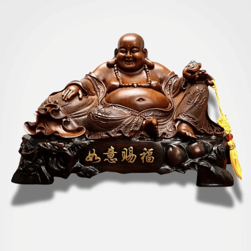 Grande Statue de Bouddha Rieur Assis