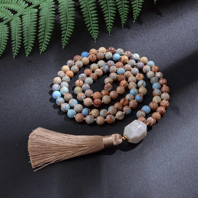 Mala Tibétain en Pierre