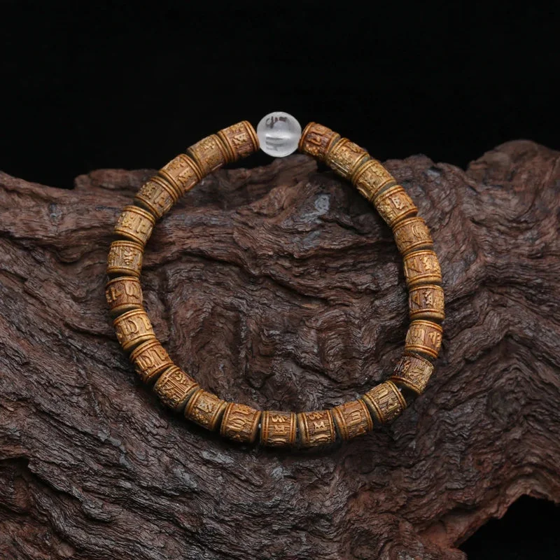 Détails du Bracelet Tibétain en Bois de Santal