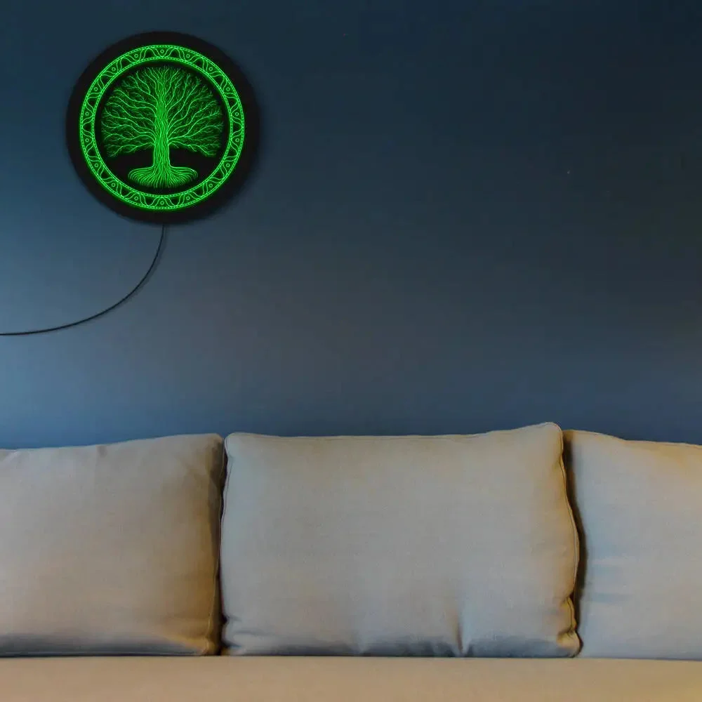 Lampe Murale Arbre de Vie dans un Intérieur Moderne