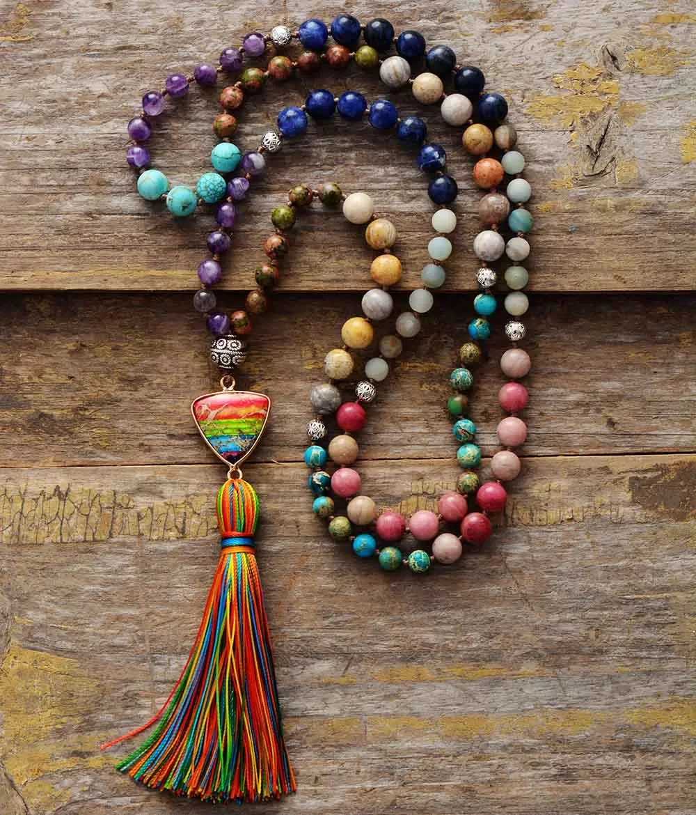 Mala Tibétain 108 Perles du Tibet en pierres
