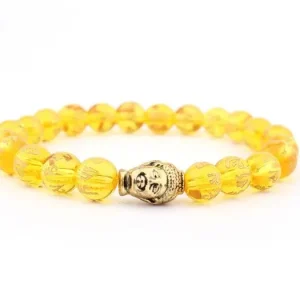 Bracelet Avec Bouddha en Citrine