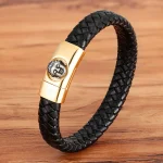 Bracelet Cuir Tête de bouddha Thaïlandais
