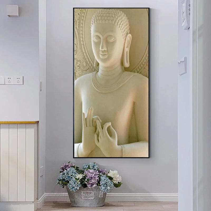 Tableau Bouddha Blanc