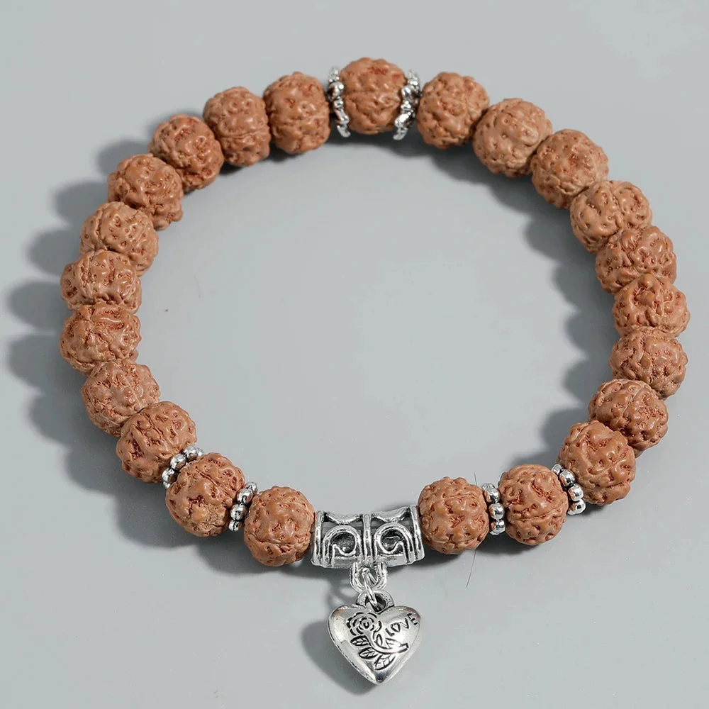 Bracelet Tibétain Graine de Bodhi Cœur