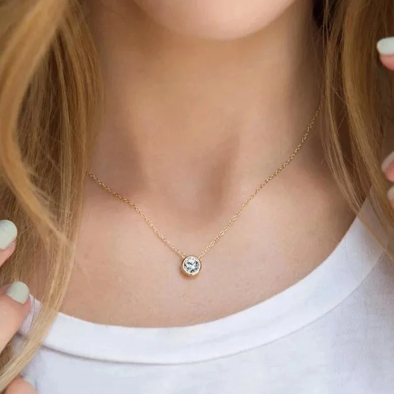 Collier avec Pierre de Naissance en acier inoxydable