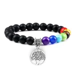 Bracelet 7 Chakras Breloque Arbre