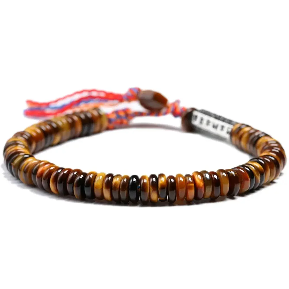 Bracelet Tibétain Mantra et Oeil de Tigre