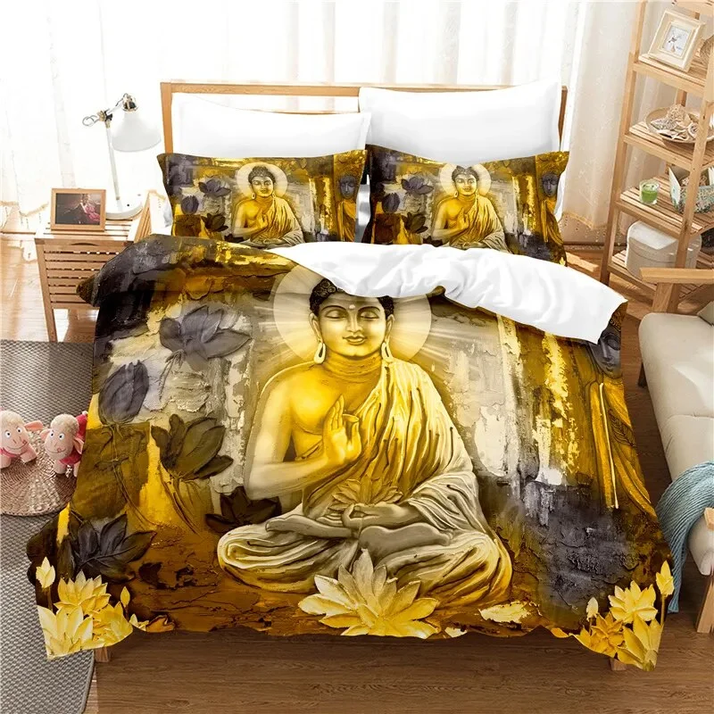 Housse de couette Bouddha D'or