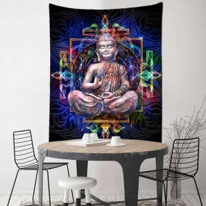 Tenture Bouddha coloré