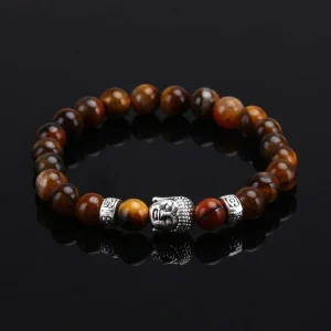 Bracelet de Prière Bouddha Perles en pierres