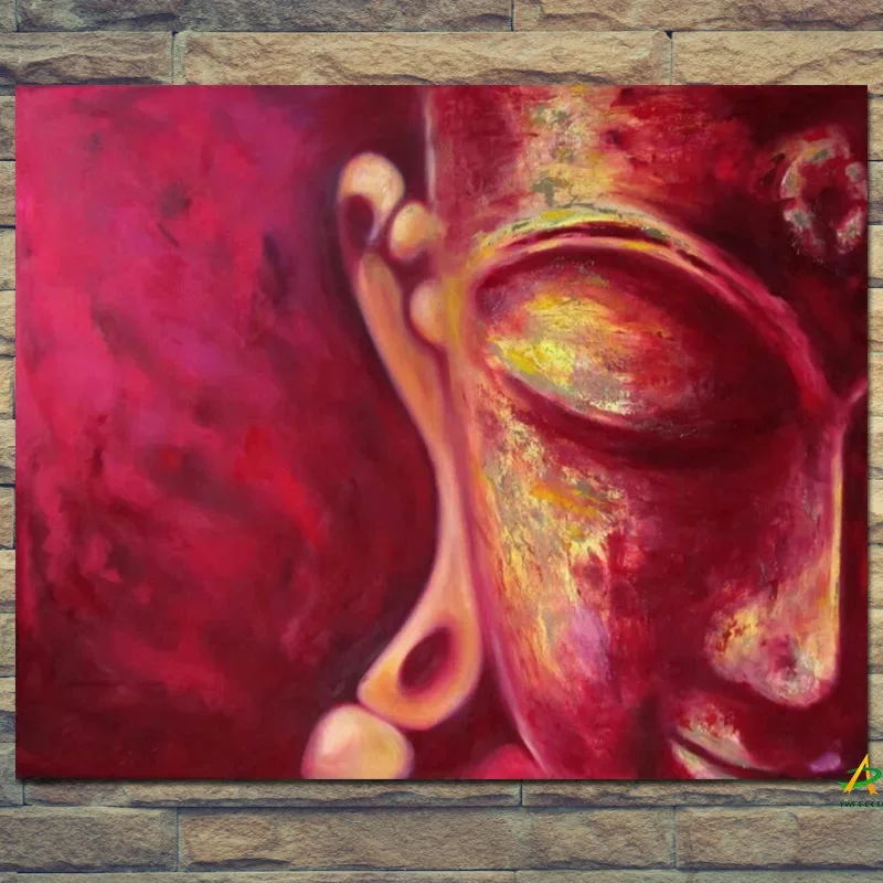 Tableau Bouddha Rouge