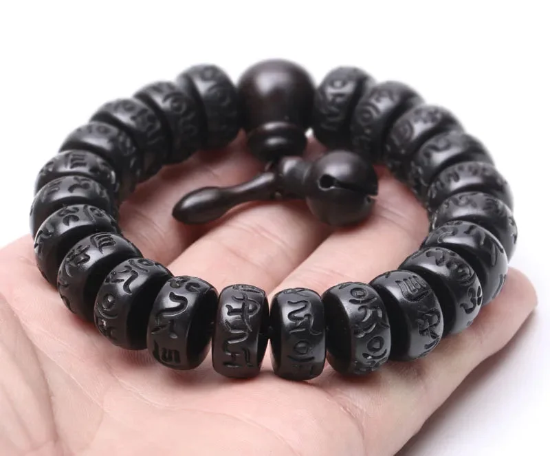 Bracelet Mala en Bois de Pêcher