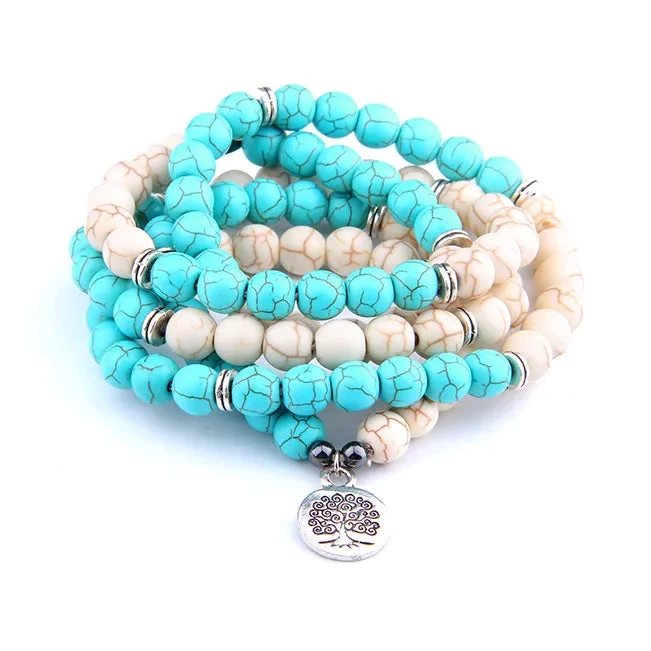 Détails du Mala Tibétain Turquoise