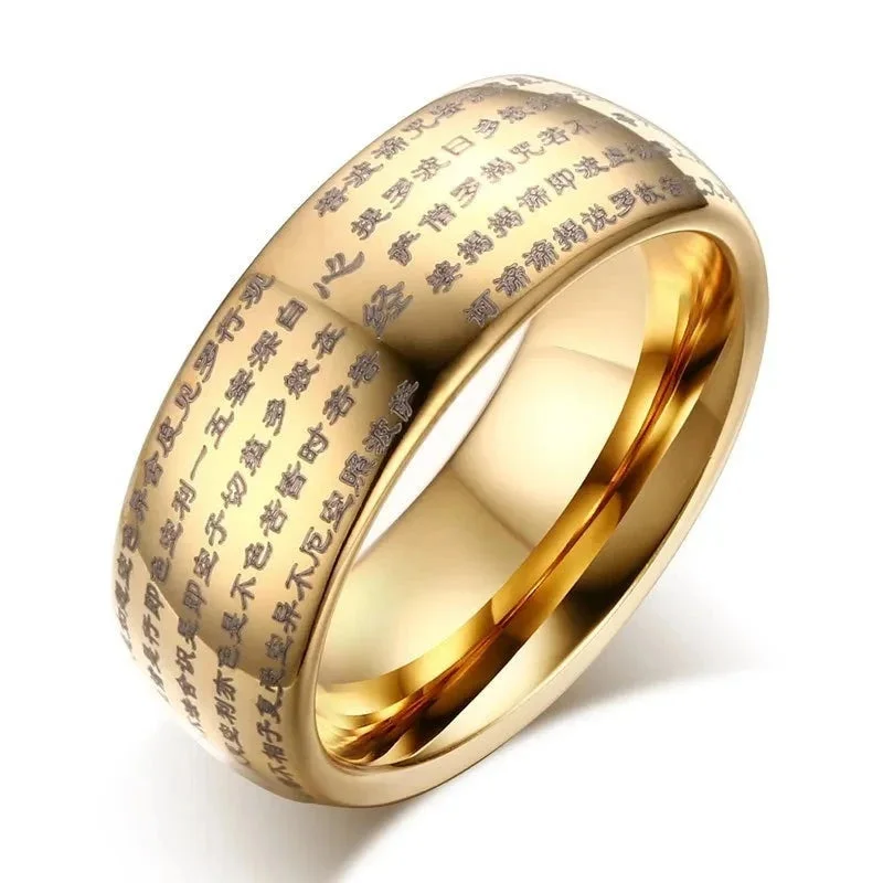 Bague Bouddhiste Or en Situation