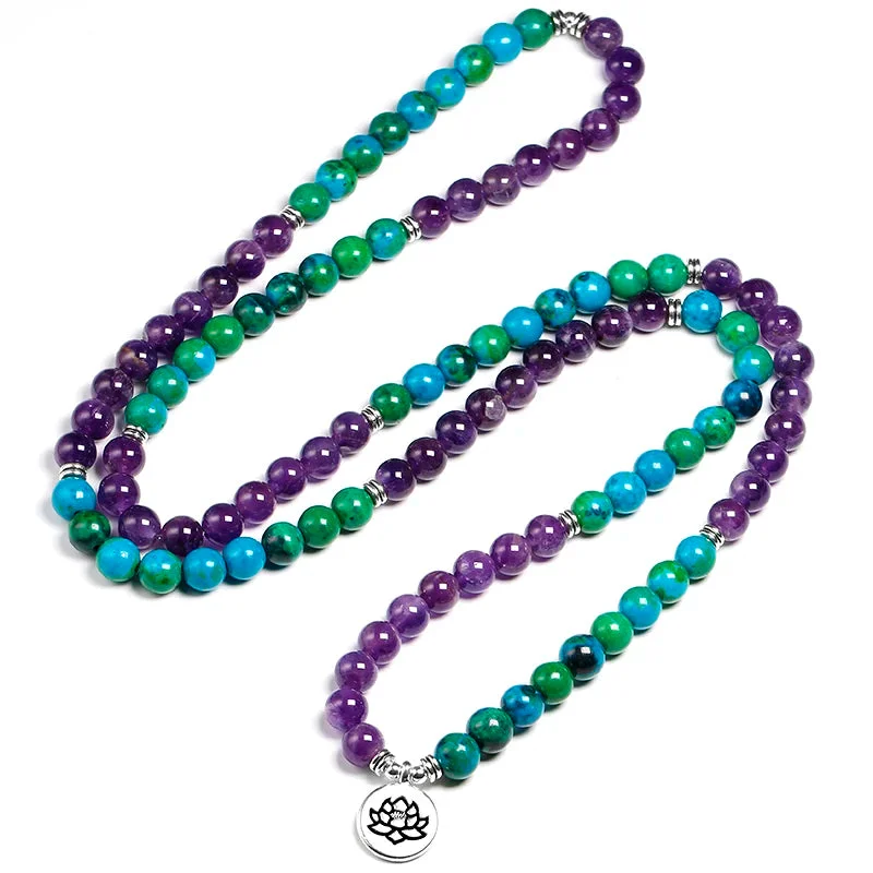 Mala en Chrysocolle et Améthyste