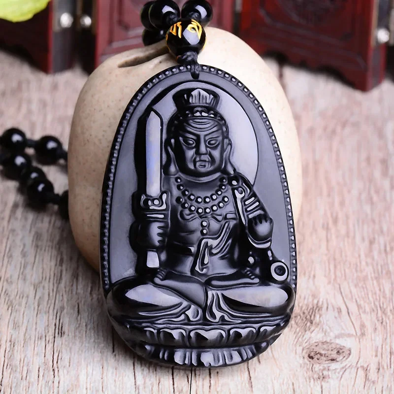 Bouddha Pendentif Obsidienne – Image 12