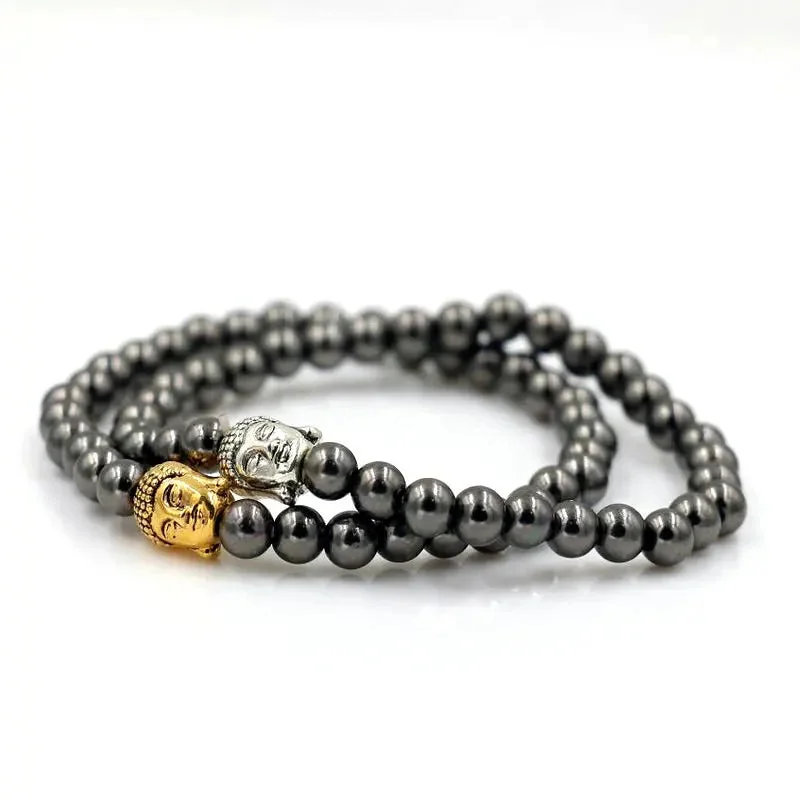 Bracelet Bouddha Hématite