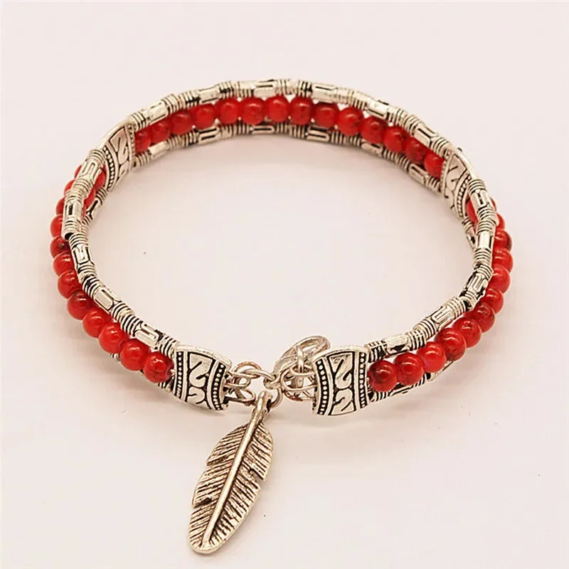 Détails du Bracelet Tibétain Vintage