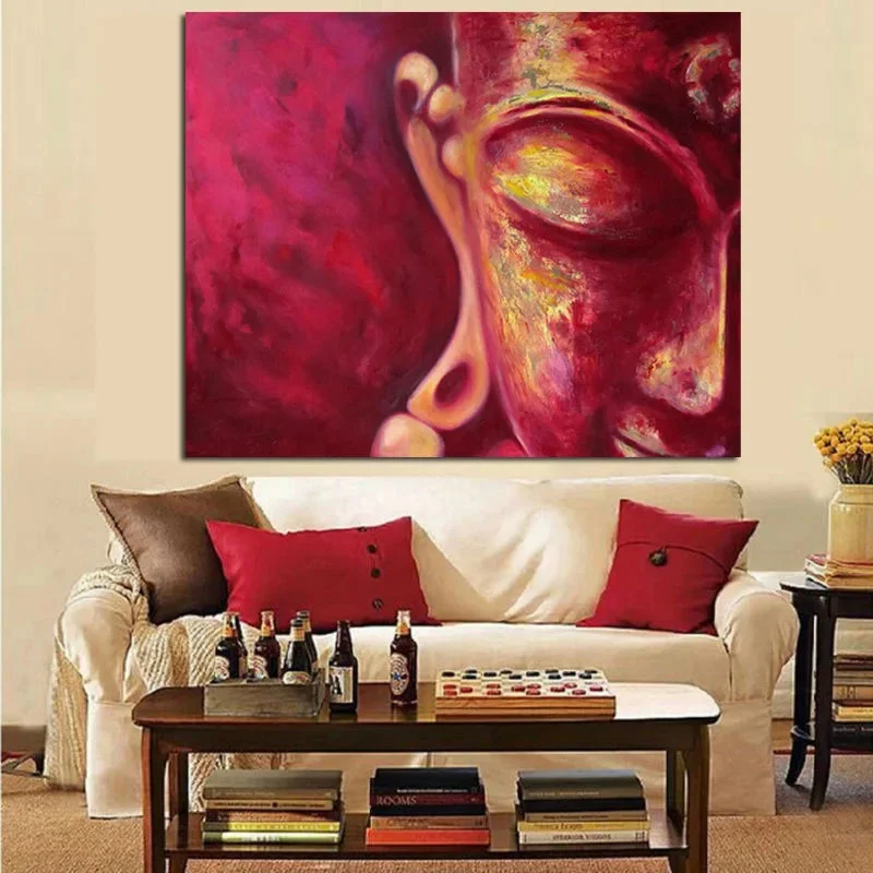 Tableau Bouddha Rouge vue artistique