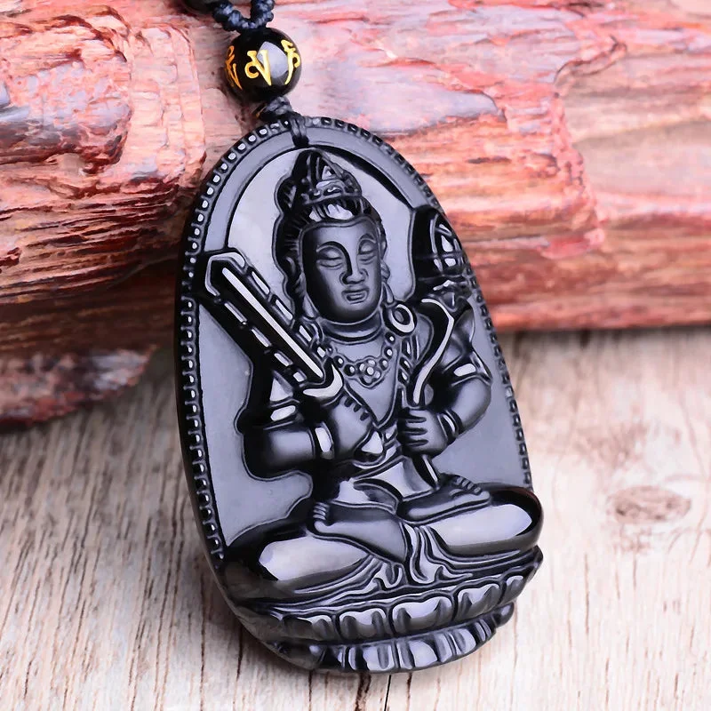 Bouddha Pendentif Obsidienne – Image 13