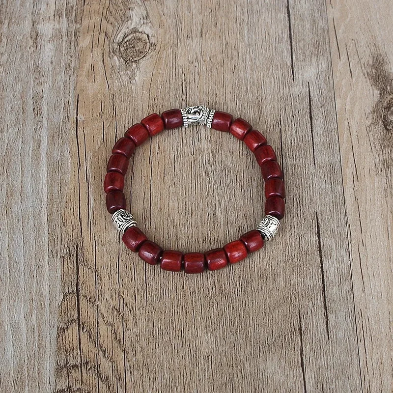 Bracelet Bois Cylindrique Bouddha