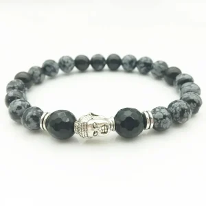Bracelet Agate Tête de Bouddha