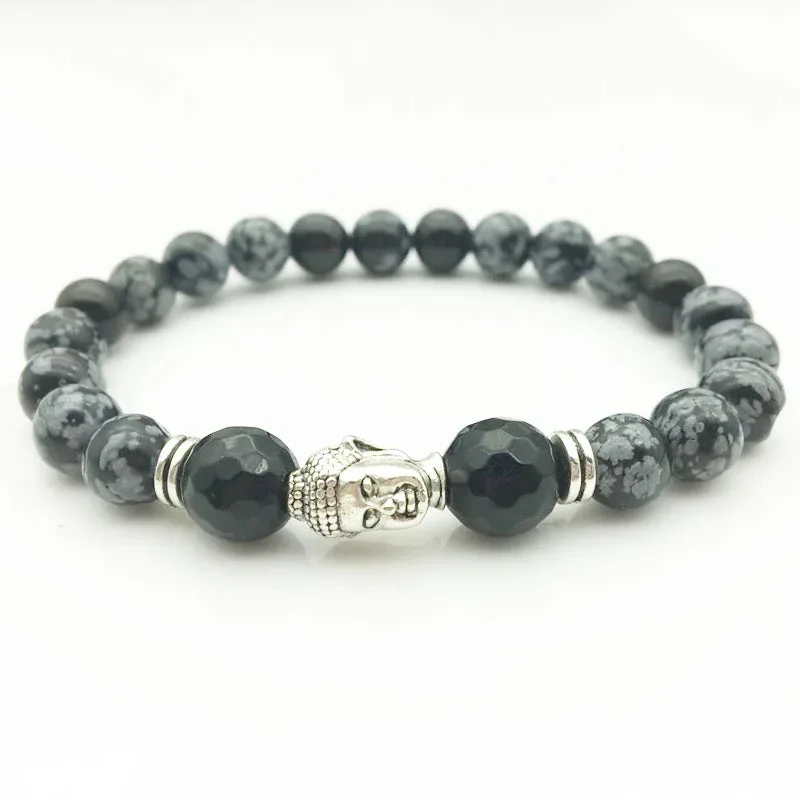 Bracelet Agate Tête de Bouddha