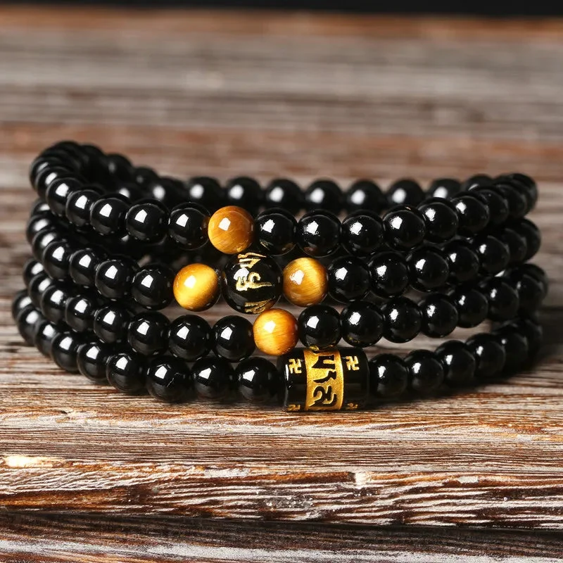 Collier Mala Onyx - Cadeau Parfait