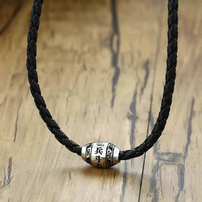 Breloque Mantra du Collier Bouddhiste Noir