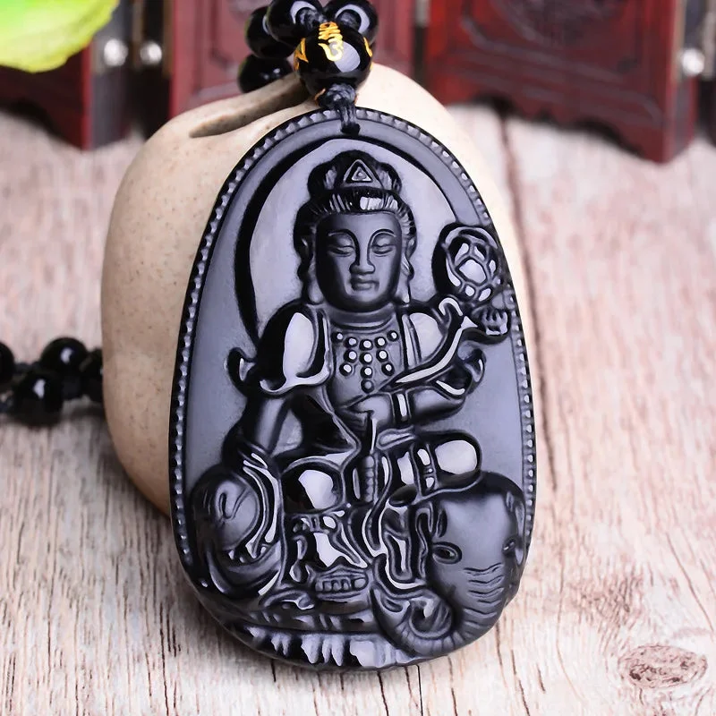 Bouddha Pendentif Obsidienne – Image 14
