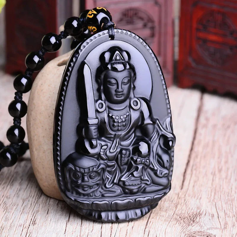 Bouddha Pendentif Obsidienne – Image 9